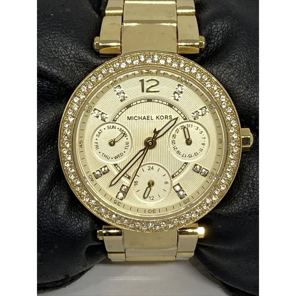 Michael Kors Parker MK6056 Women Stainless Steel Analog Dial Quartz Watch WO724 - Picture 2 of 12